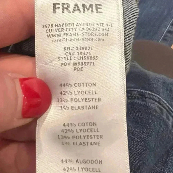 Frame Denim Le High Skinny Size 29 Poe Medium Wash Mid Rise Stretch Casual Crop - Picture 8 of 12